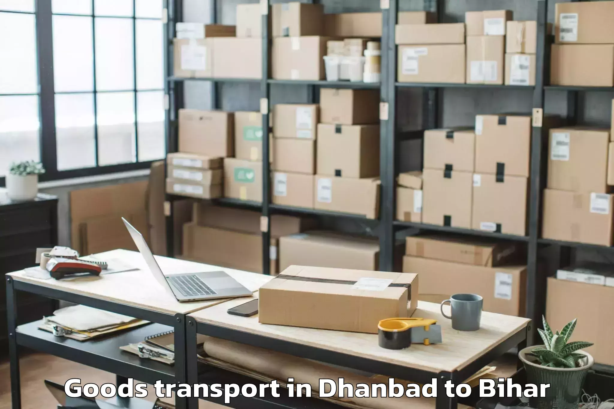 Discover Dhanbad to Chanakya National Law Universi Goods Transport